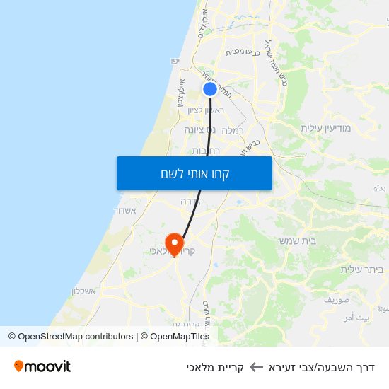 מפת דרך השבעה/צבי זעירא לקריית מלאכי