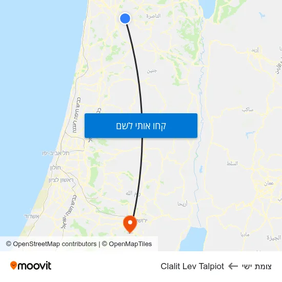 מפת צומת ישי לClalit Lev Talpiot