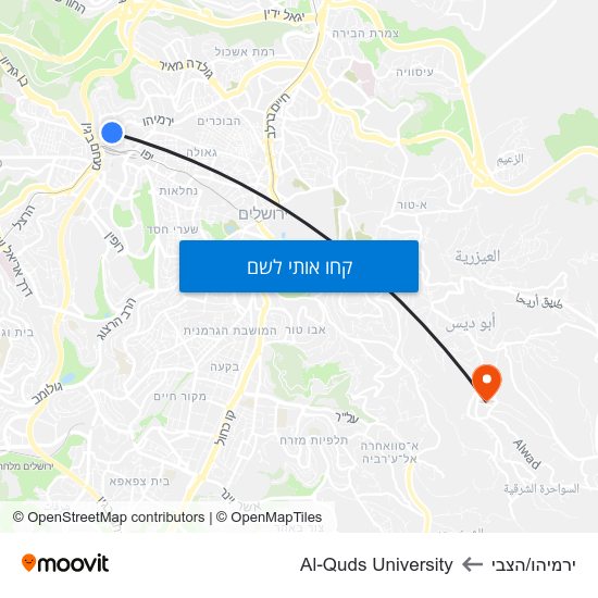 מפת ירמיהו/הצבי לAl-Quds University