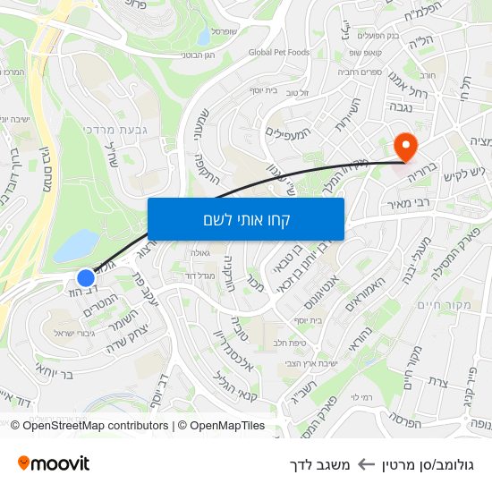 מפת גולומב/סן מרטין למשגב לדך