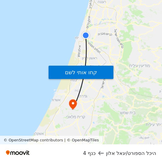מפת היכל הספורט/יגאל אלון לכנף 4