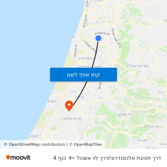 מפת מרכז מסחרי רימון/דרך לוי אשכול לכנף 4