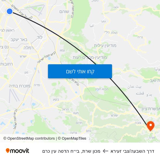 מפת דרך השבעה/צבי זעירא למכון שרת, בי״ח הדסה עין כרם