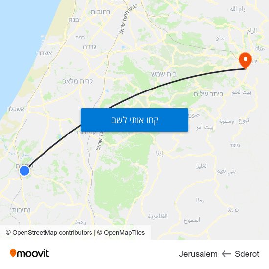 מפת Sderot לSderot