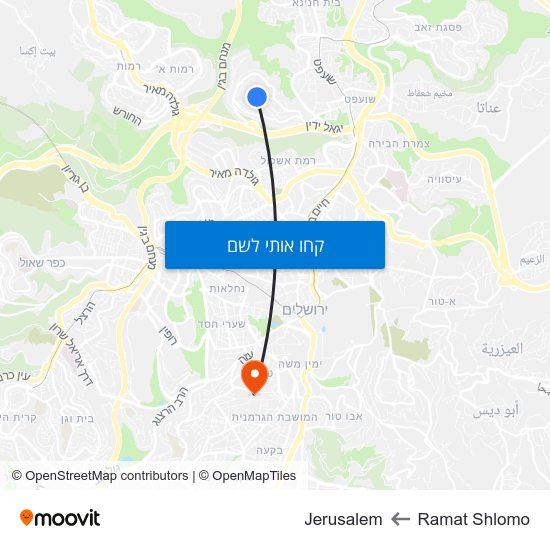 מפת Ramat Shlomo לRamat Shlomo