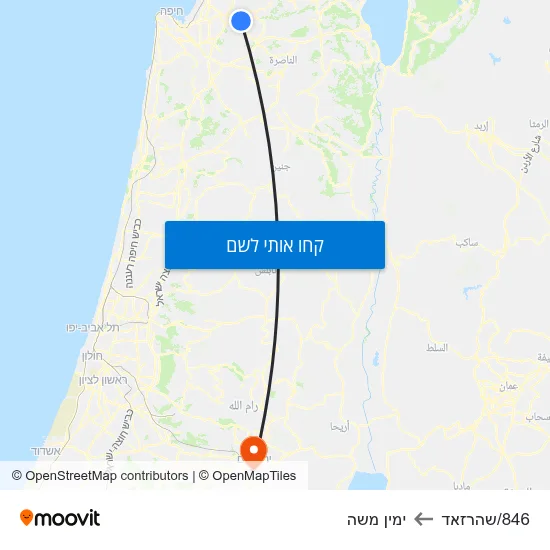 מפת 846/שהרזאד לימין משה