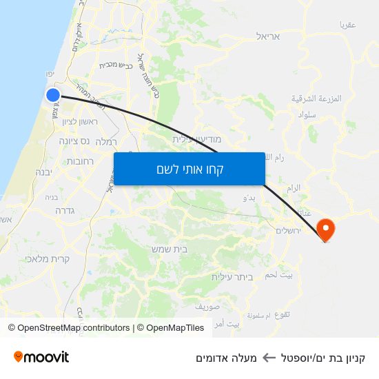 מפת קניון בת ים/יוספטל למעלה אדומים