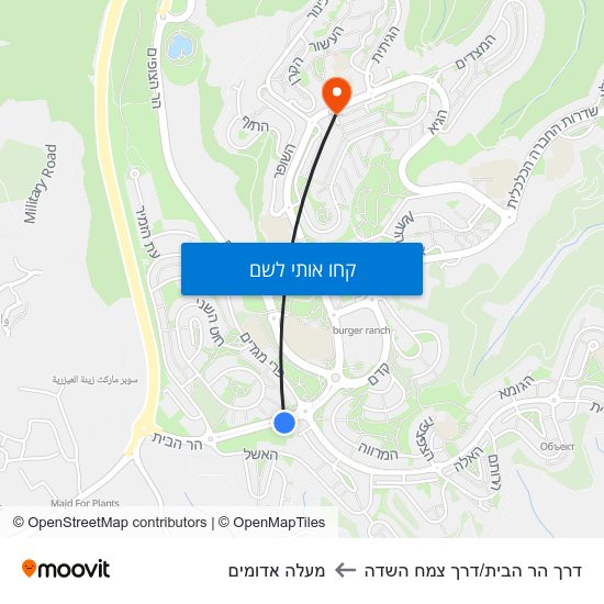 מפת דרך הר הבית/דרך צמח השדה למעלה אדומים