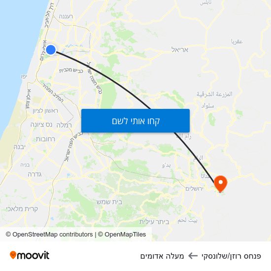 מפת פנחס רוזן/שלונסקי למעלה אדומים