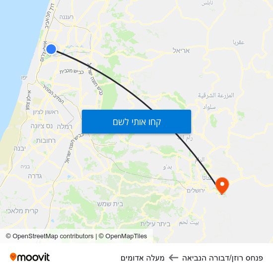 מפת פנחס רוזן/דבורה הנביאה למעלה אדומים