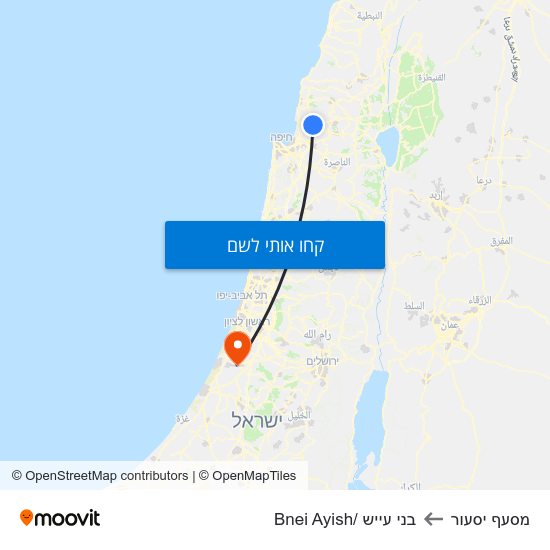 מפת מסעף יסעור לבני עייש /Bnei Ayish