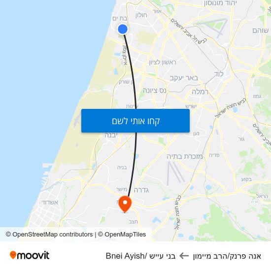 מפת אנה פרנק/הרב מיימון לבני עייש /Bnei Ayish