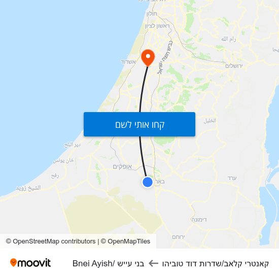 מפת קאנטרי קלאב/שדרות דוד טוביהו לבני עייש /Bnei Ayish