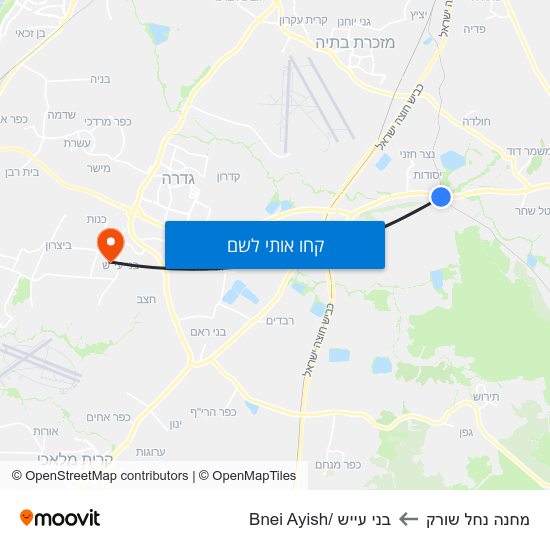 מפת מחנה נחל שורק לבני עייש /Bnei Ayish