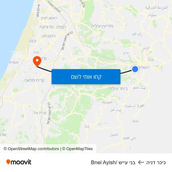 מפת כיכר דניה לבני עייש /Bnei Ayish