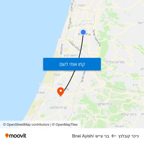 מפת כיכר קובלנץ לבני עייש /Bnei Ayish