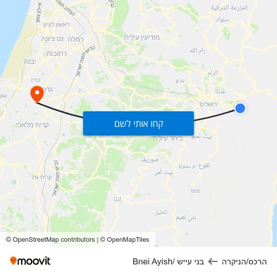 מפת הרכס/הניקרה לבני עייש /Bnei Ayish