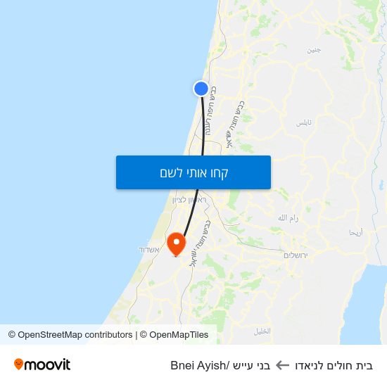 מפת בית חולים לניאדו לבני עייש /Bnei Ayish