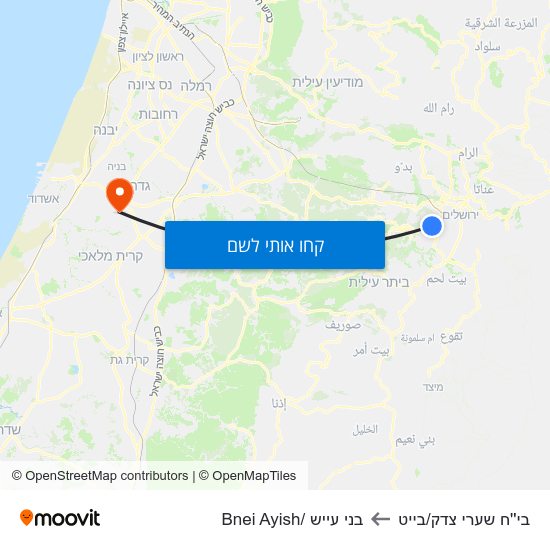 מפת בי''ח שערי צדק/בייט לבני עייש /Bnei Ayish