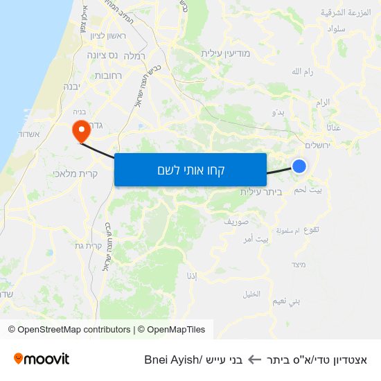 מפת אצטדיון טדי/א''ס ביתר לבני עייש /Bnei Ayish
