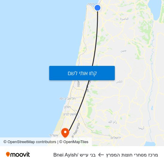 מפת מרכז מסחרי חוצות המפרץ לבני עייש /Bnei Ayish