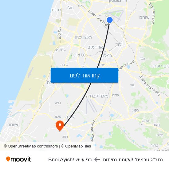 מפת נתב''ג טרמינל 3/קומת נחיתות לבני עייש /Bnei Ayish