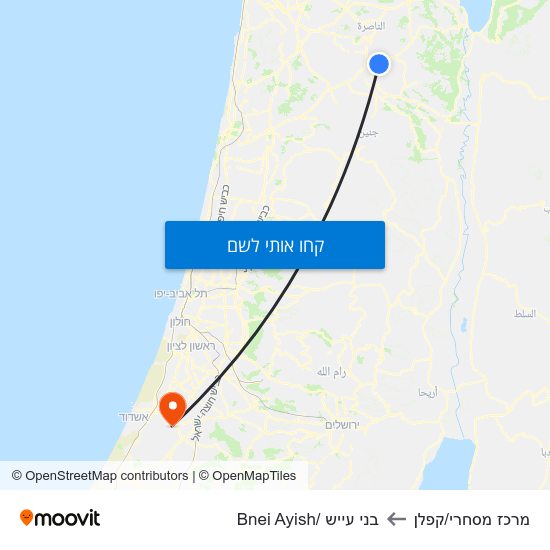 מפת מרכז מסחרי/קפלן לבני עייש /Bnei Ayish