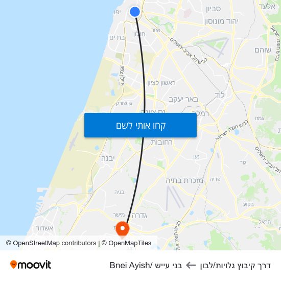 מפת דרך קיבוץ גלויות/לבון לבני עייש /Bnei Ayish