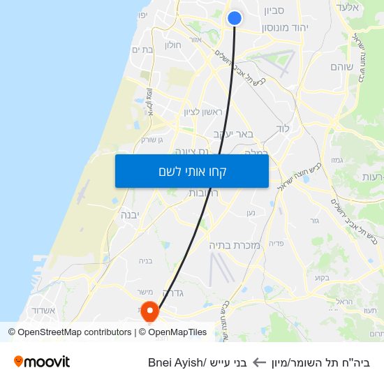 מפת ביה''ח תל השומר/מיון לבני עייש /Bnei Ayish