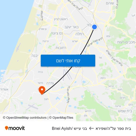 מפת בית ספר על''ה/שפירא לבני עייש /Bnei Ayish