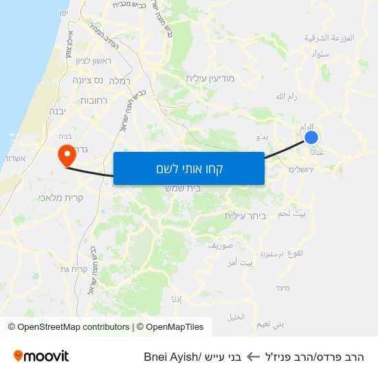 מפת הרב פרדס/הרב פניז'ל לבני עייש /Bnei Ayish