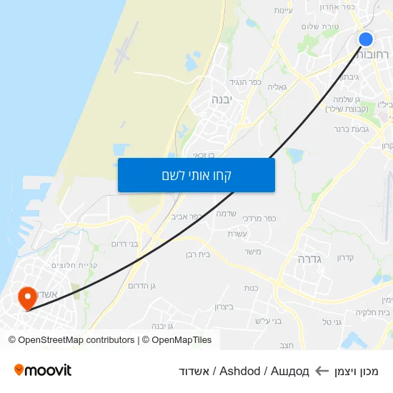 מפת מכון ויצמן לAshdod / Ашдод / אשדוד