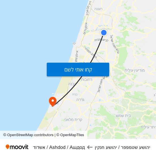 מפת יהושע שטמפפר / יהושע חנקין לAshdod / Ашдод / אשדוד