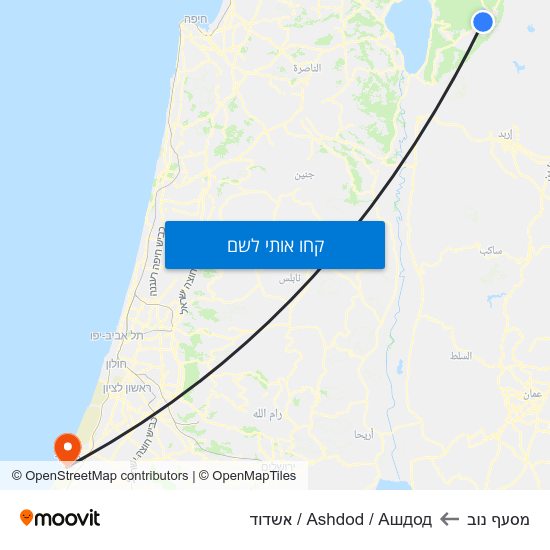 מפת מסעף נוב לAshdod / Ашдод / אשדוד