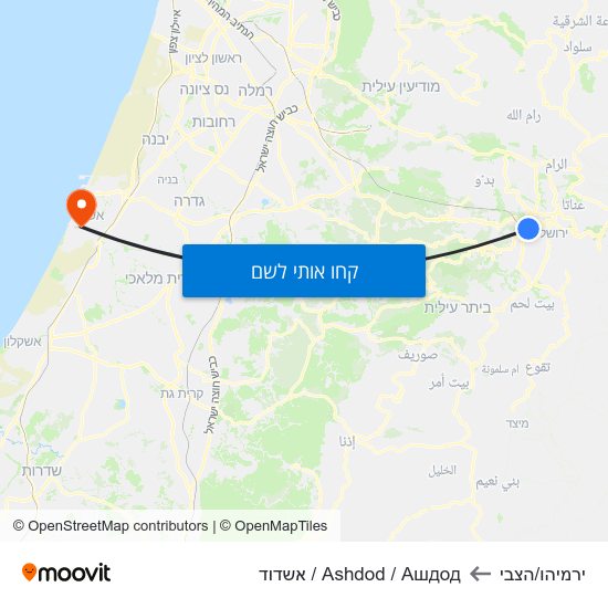 מפת ירמיהו/הצבי לAshdod / Ашдод / אשדוד