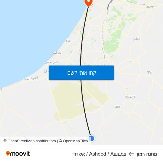 מפת מחנה רמון לAshdod / Ашдод / אשדוד
