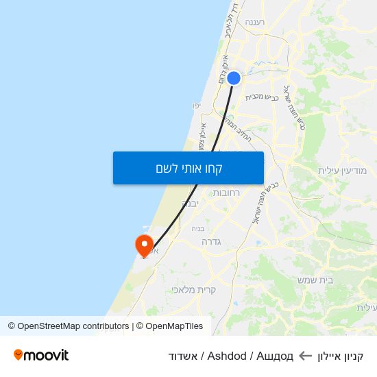 מפת קניון איילון לAshdod / Ашдод / אשדוד