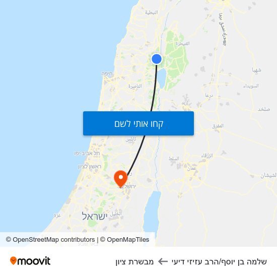 מפת שלמה בן יוסף/הרב עזיזי דיעי למבשרת ציון