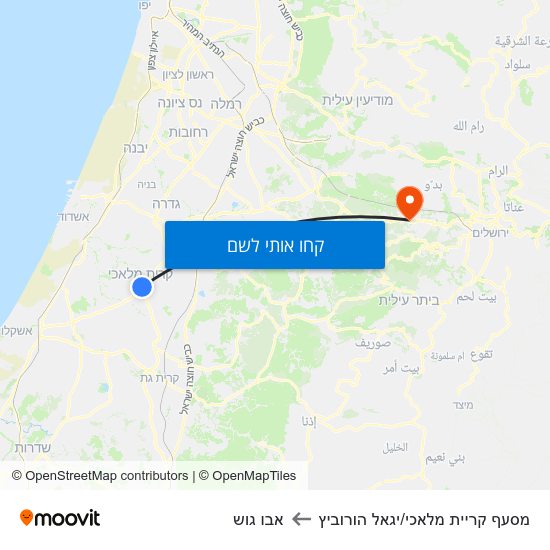 מפת מסעף קריית מלאכי/יגאל הורוביץ לאבו גוש