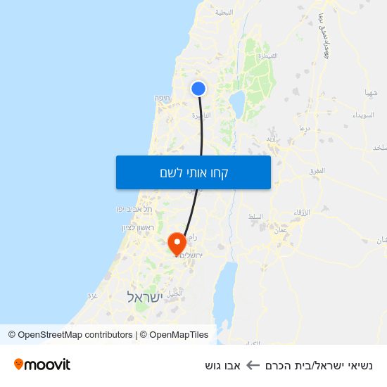 מפת נשיאי ישראל/בית הכרם לאבו גוש