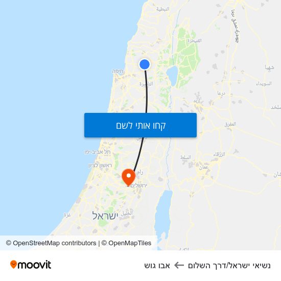 מפת נשיאי ישראל/דרך השלום לאבו גוש