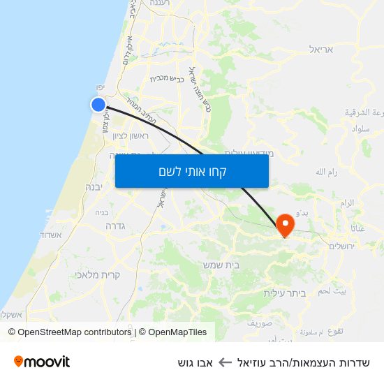 מפת שדרות העצמאות/הרב עוזיאל לאבו גוש