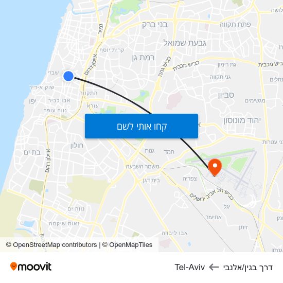 מפת דרך בגין/אלנבי לTel-Aviv