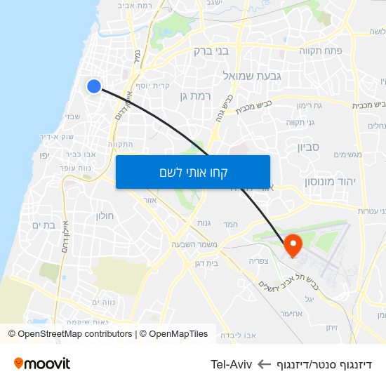 מפת דיזנגוף סנטר/דיזנגוף לTel-Aviv