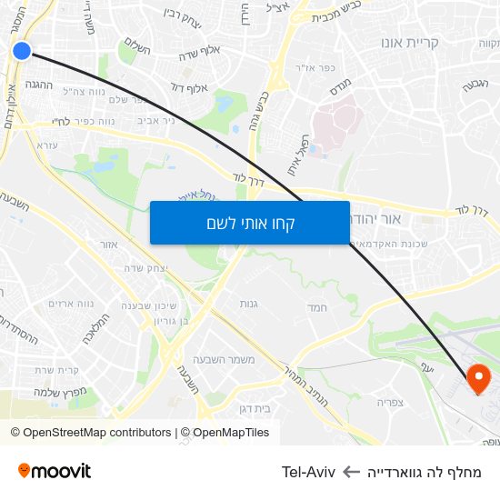 מפת מחלף לה גווארדייה לTel-Aviv