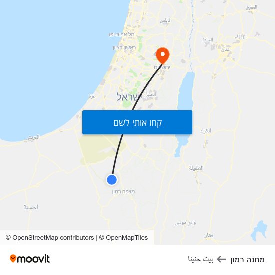 מפת מחנה רמון לبيت حنينا