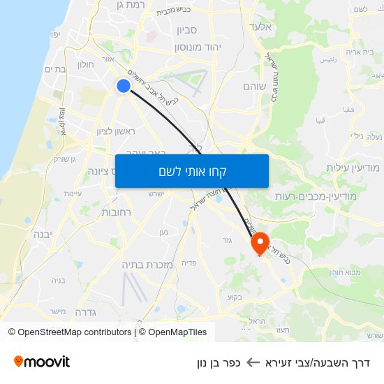 מפת דרך השבעה/צבי זעירא לכפר בן נון