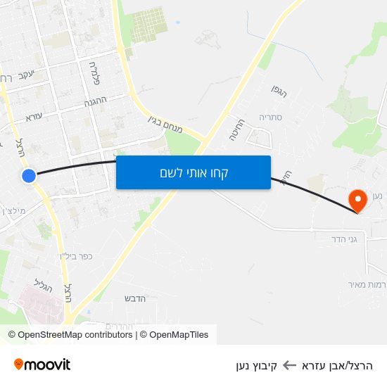 מפת הרצל/אבן עזרא לקיבוץ נען