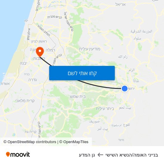 מפת בנייני האומה/הנשיא השישי לגן המדע