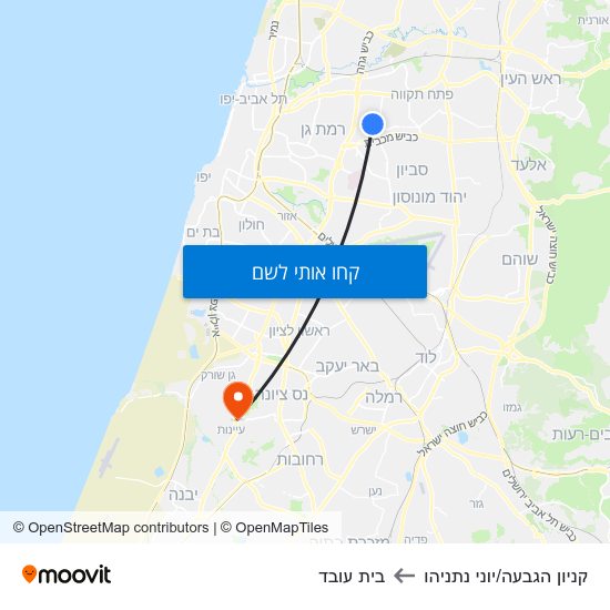 מפת קניון הגבעה/יוני נתניהו לבית עובד